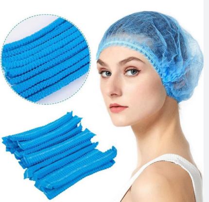Nurses capsNon-woven mob cap BlueWhiteGreen 100s