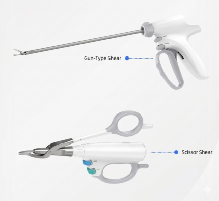Universal cross-compatible gun-type ultrasonic harmonic scalpel 45cm for laparoscopic surgery