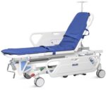 Patient transfer stretcher trolley / manual trolley / with adjustable backrest