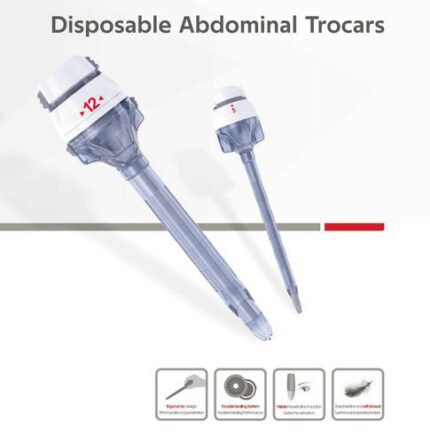 Disposable optical and bladed laparoscopic trocar sets in 5mm 10mm 12mm sizes