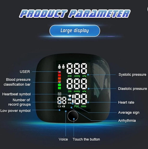 Rechargeable Digital Wrist Blood Pressure Monitor - Image 5
