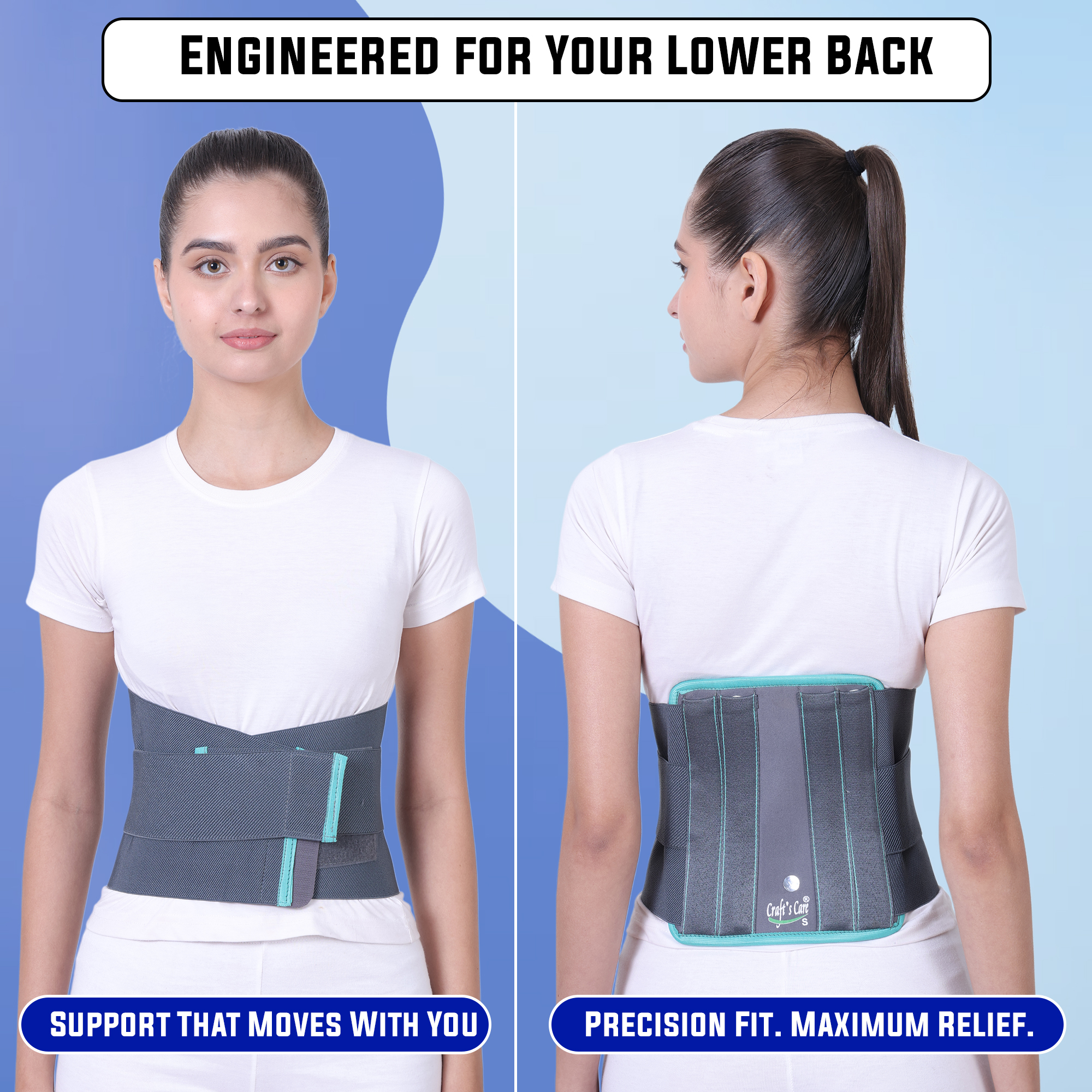 Premium Ergonomic LS Contoured Belt – Lower Back Support & Posture Corrector - Image 3
