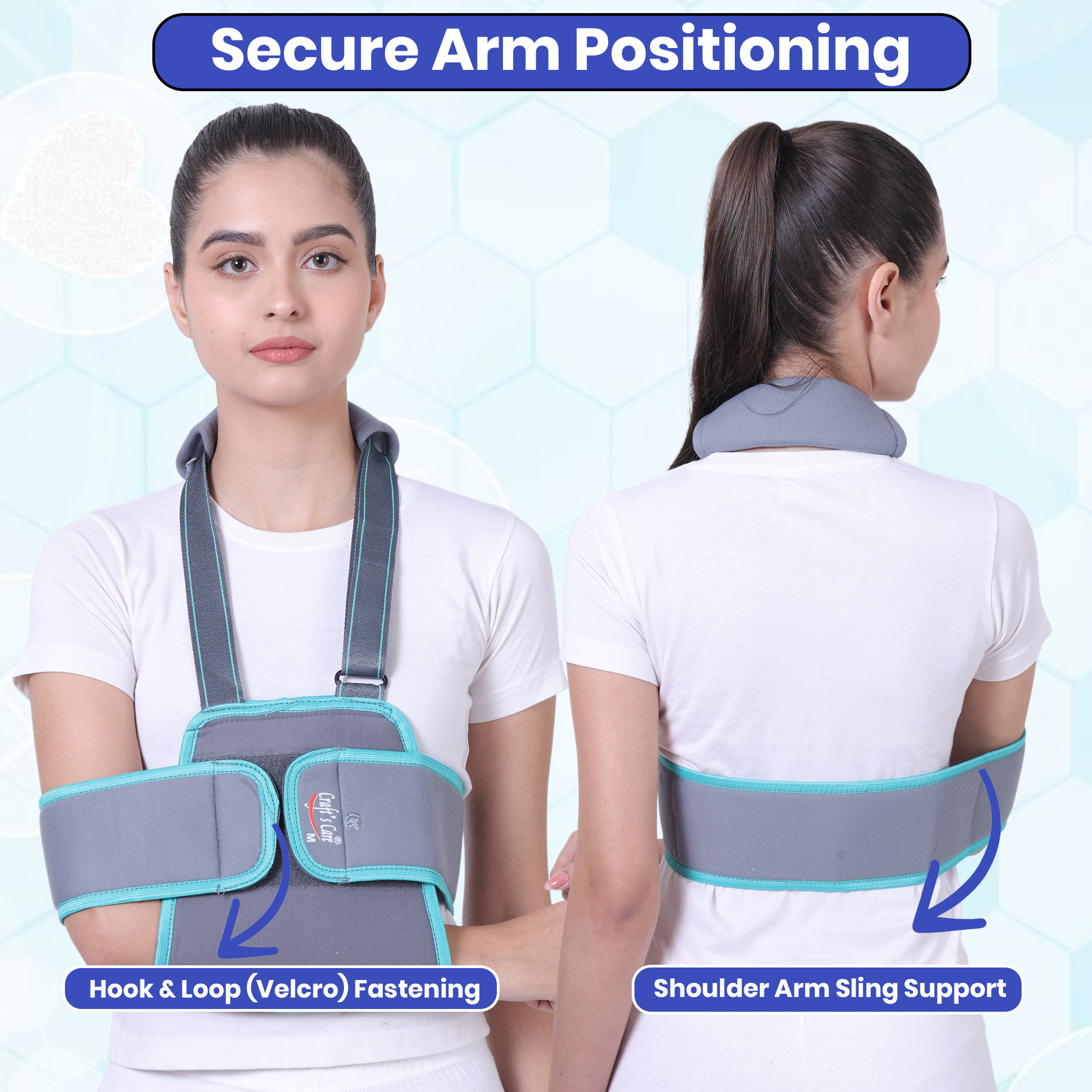 Premium Shoulder Immobilizer Baggy – Adjustable Arm and Elbow Support Brace - Image 3