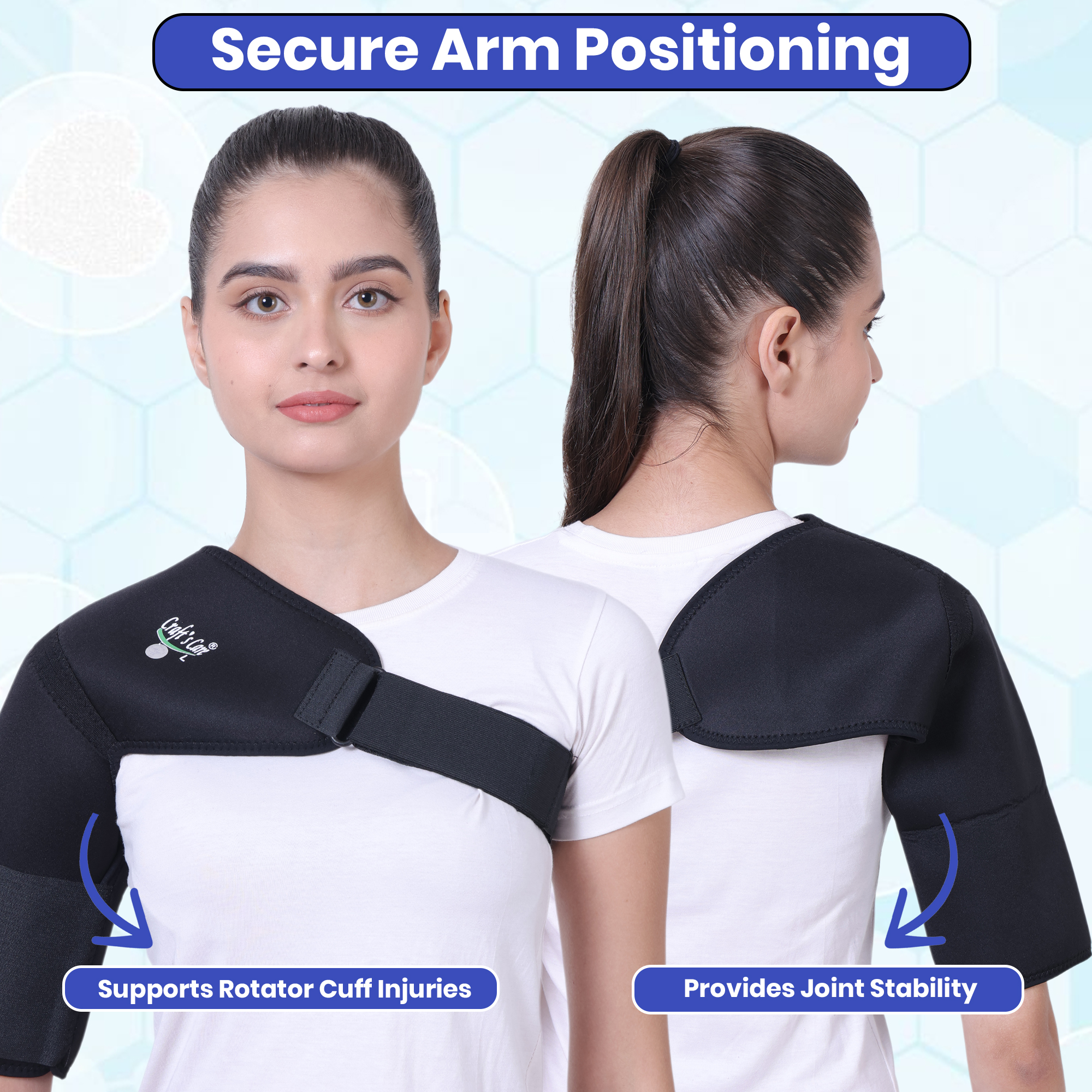 Premium Adjustable Shoulder Support Brace – Arm & Biceps Compression Sleeve - Image 3