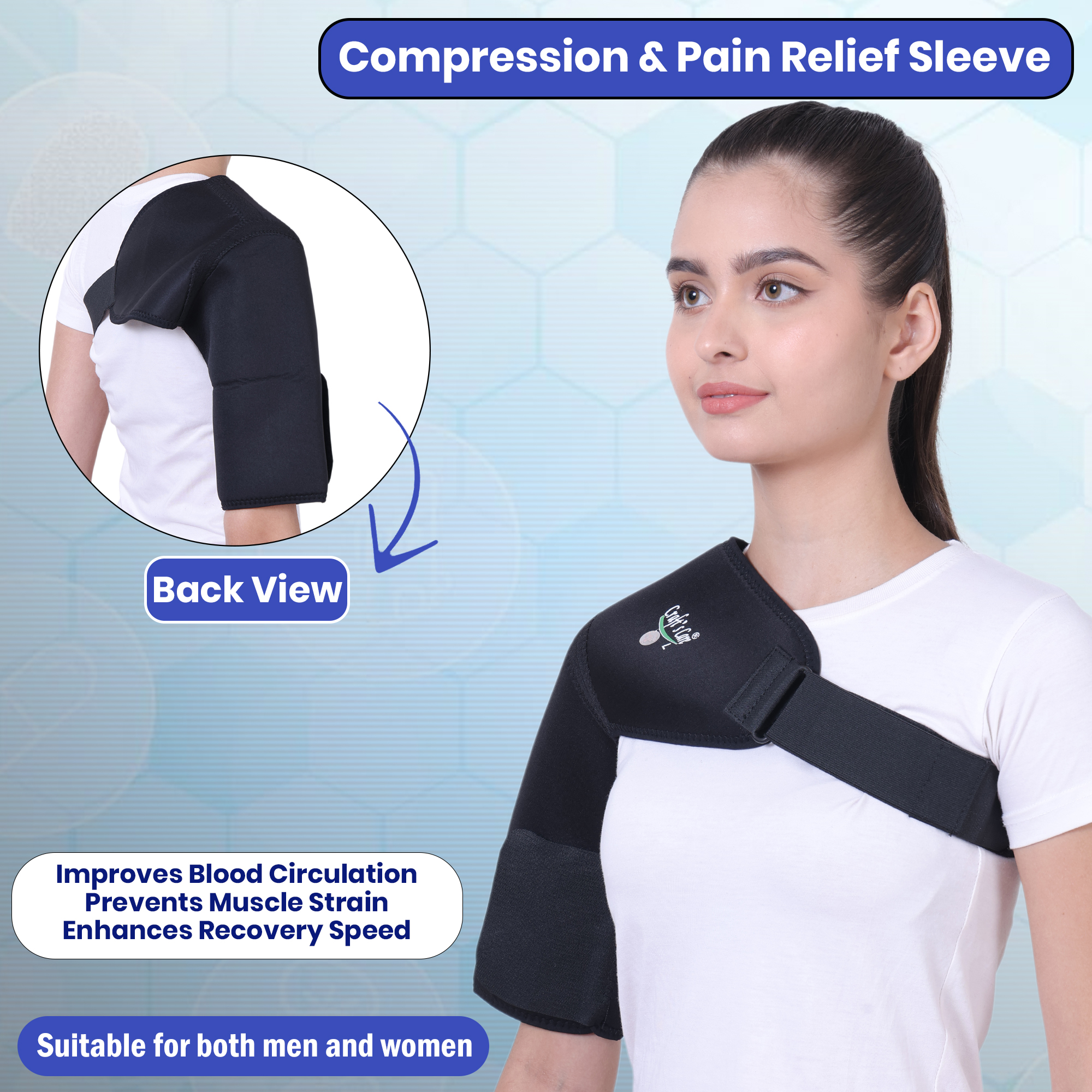 Premium Adjustable Shoulder Support Brace – Arm & Biceps Compression Sleeve - Image 2