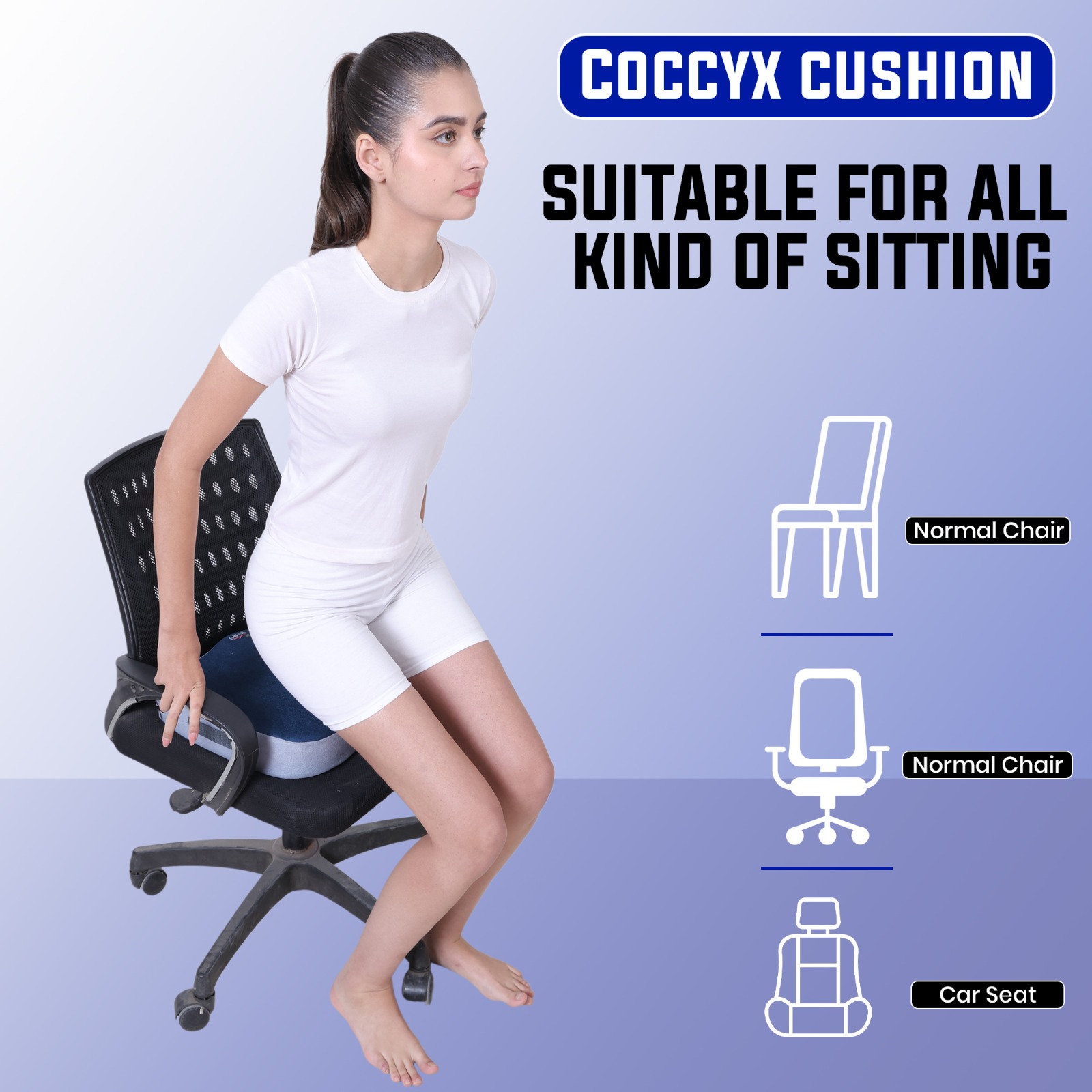 Premium Ergonomic Orthopedic Coccyx Cushion - Image 4