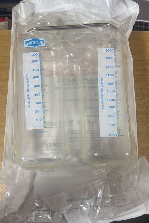 Individually boxed STERIMED sterile 2000ml under-water sealed chest drainage system for surgical thoracic care