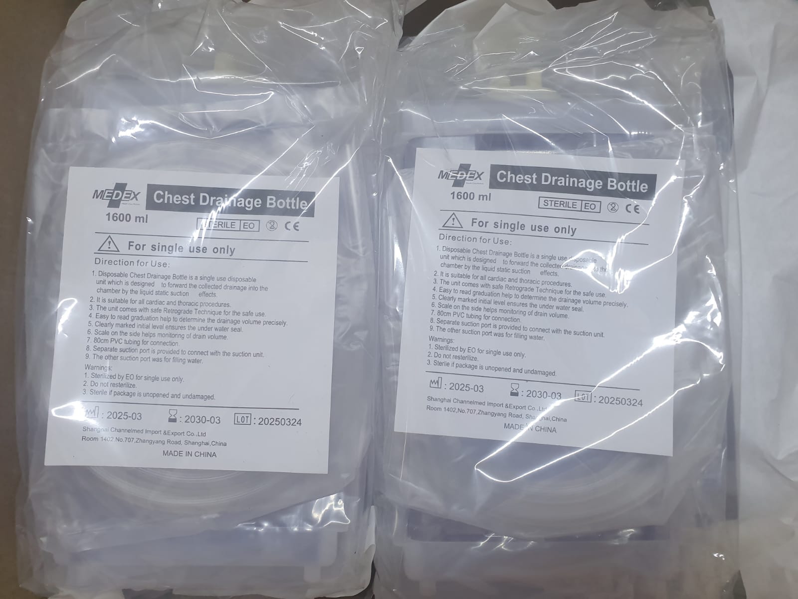 Sterile Disposable Chest Drainage Bottle
